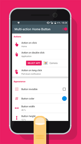 The app replaces Android physical Home button Picture 14