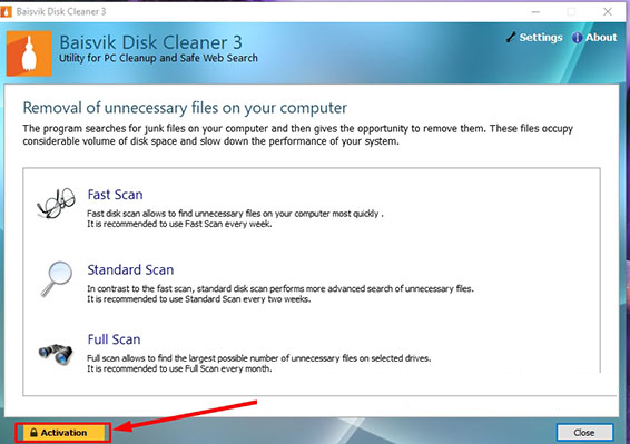 The Baisvik Disk Cleaner hard disk cleaning software is available for $ 39.95, free of charge Picture 6