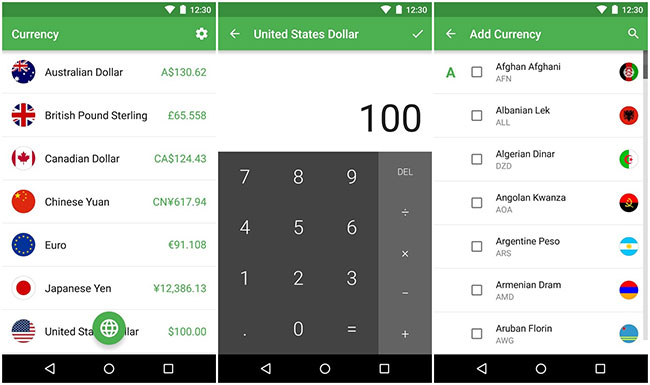 The currency converter application on Android Picture 6