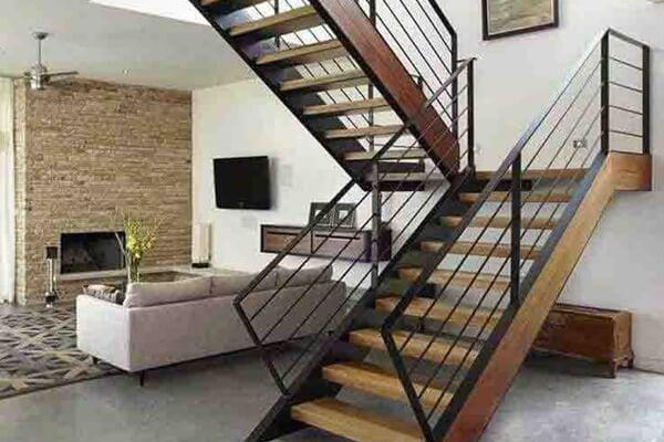 The design of beautiful wooden stairs, modern Picture 1