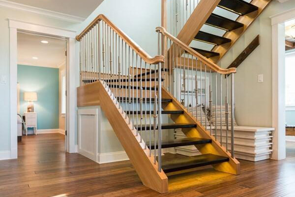 The design of beautiful wooden stairs, modern Picture 3