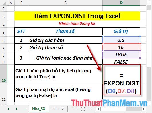 The EXPON.DIST function - The function returns the exponential distribution in Excel Picture 3