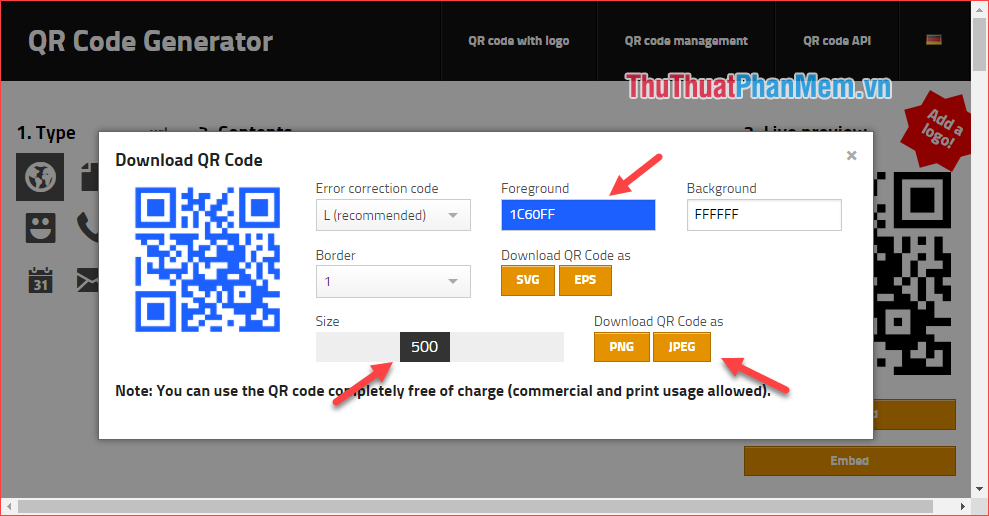 The fastest way to create QR Code online Picture 4