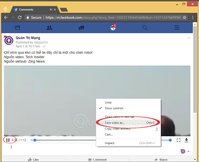 The fastest way to download Facebook videos to your computer without software Picture 12