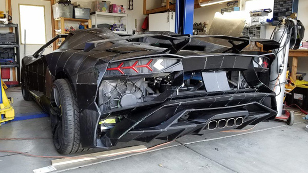 The father used 3D printing technology to drive Aventador supercar to be donated to his son Picture 4