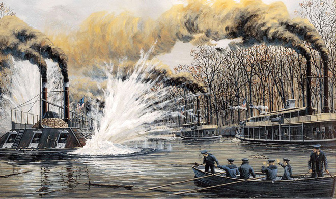 The first US warship was sunk by a 19-liter glass vase Picture 1