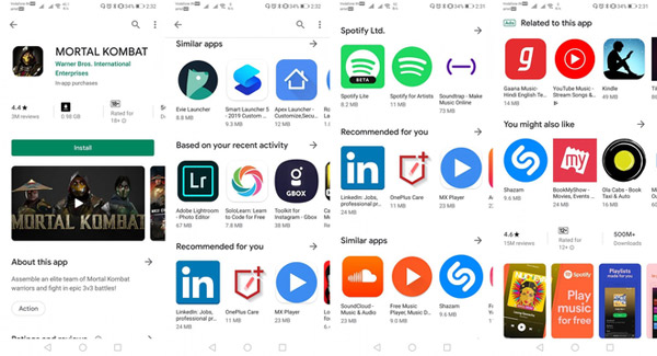 The Google Play Store app store refreshes the entire interface Picture 2