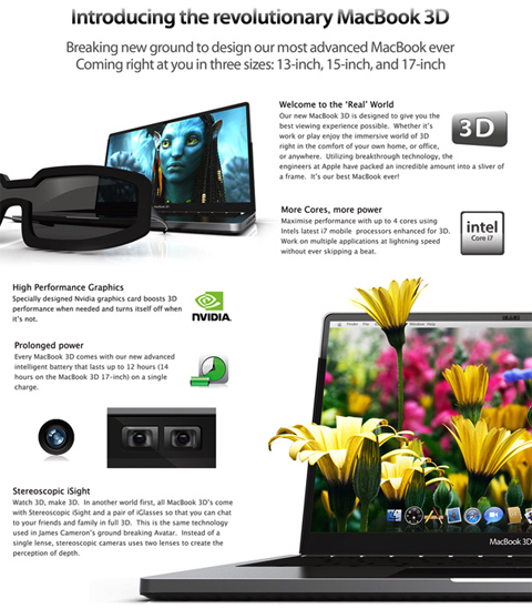 The idea of ​​Macbook Pro equipped with 3D technology Picture 2