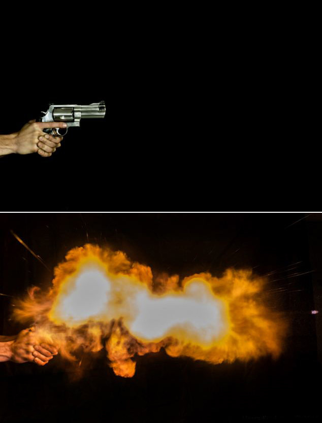 The impressive moment when the bullet rushed out of the barrel Picture 3