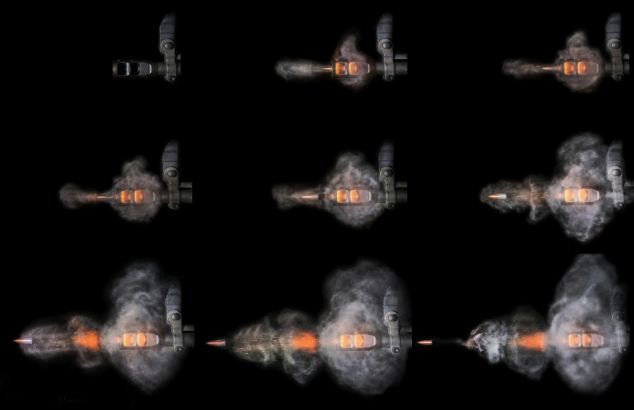 The impressive moment when the bullet rushed out of the barrel Picture 4