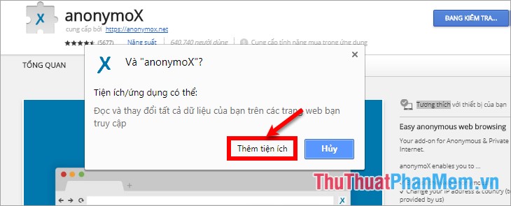 Google chrome anonymox