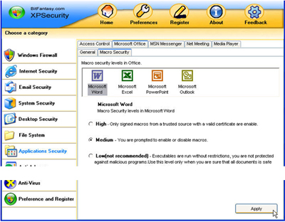 The leading security suite for Windows XP SP2 Picture 3