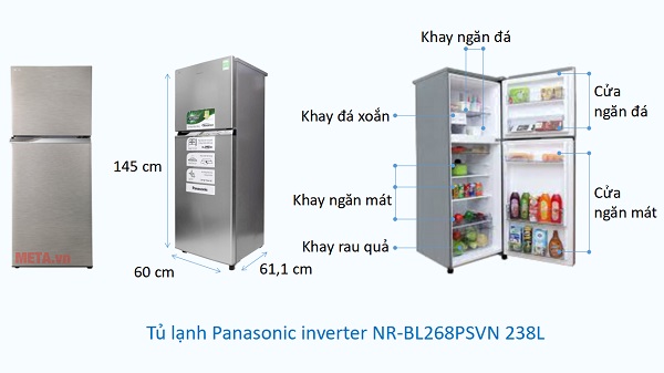The most popular 2-wing refrigerator size Picture 3