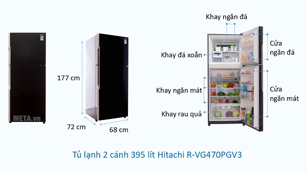 The most popular 2-wing refrigerator size Picture 6