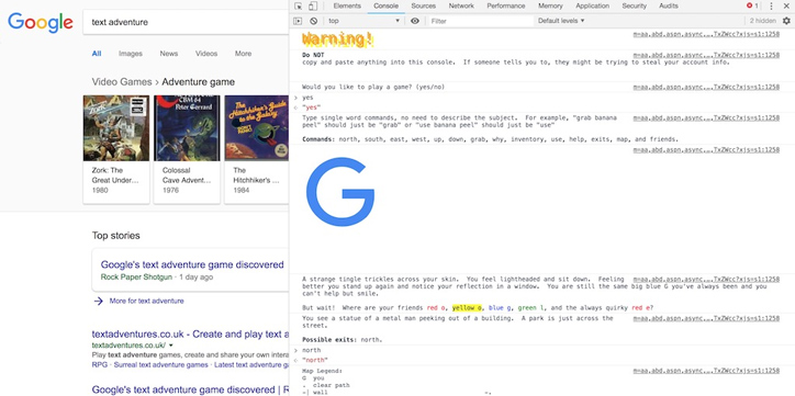 The mystery of the strange game appeared on Google.com without anyone knowing the author or time appeared Picture 1
