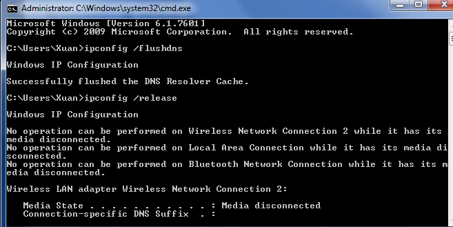 The network was blocked by a yellow exclamation mark Picture 10