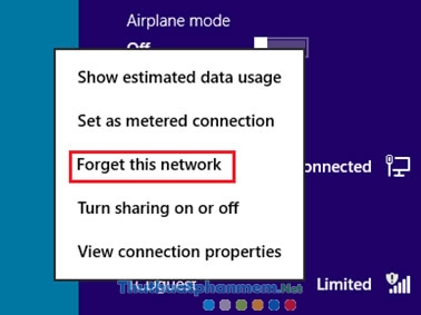 The network was blocked by a yellow exclamation mark Picture 4