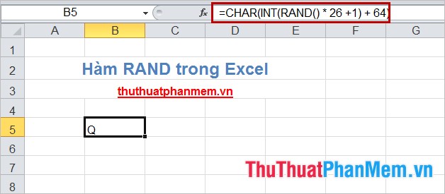 The RAND function returns a random real number, greater than or equal to 0 and less than and equal to 1 Picture 4