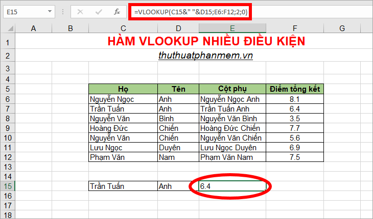 The search function satisfies many conditions in Excel - Usage and examples Picture 5