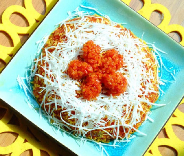 The secret of cooking red sticky rice with gac fruit for Tet is a lot of luck Picture 4