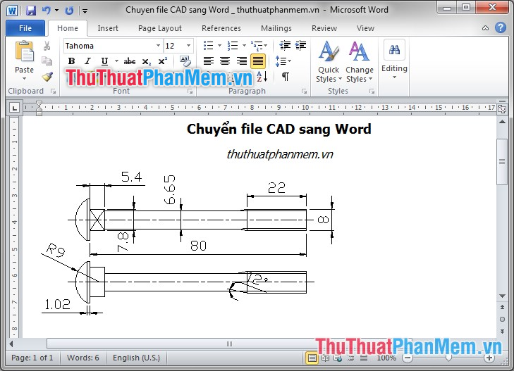 The software converts CAD to Word the fastest and most standard Picture 5