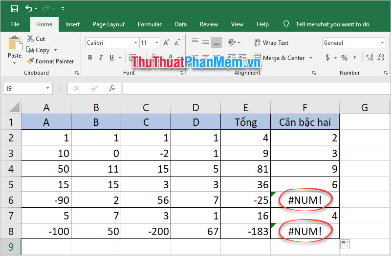 The square root formula in Excel - The square root function in Excel Picture 4