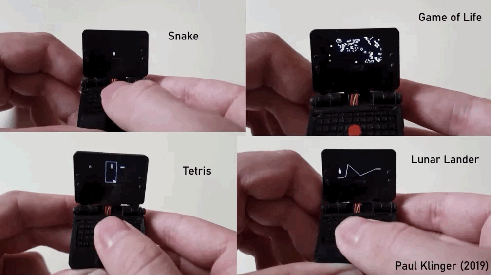 The tiny 'laptop', which is just the size of a finger, can play a delicious game Picture 1