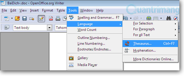 The trick is to use OpenOffice to create a dictionary