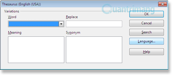 The trick is to use OpenOffice to create a dictionary Picture 2
