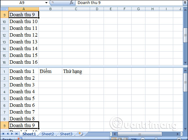 The use of the Split tool separates the Excel data table Picture 6