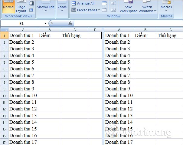 The use of the Split tool separates the Excel data table Picture 8