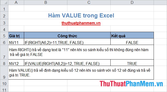 The VALUE function converts a numeric string to a number format in Excel Picture 4