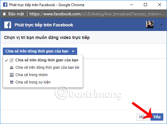 The way to stream live videos to Facebook does not require Open Broadcaster Software Picture 15