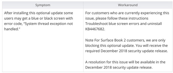 The Windows 10 update makes Surface Book 2 a dead blue screen error Picture 1