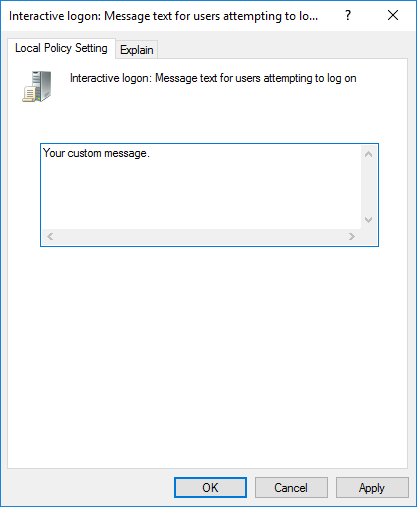 images 1 of The wizard displays a message on the Login Windows 10 screen