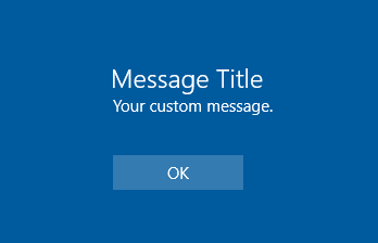 images 1 of The wizard displays a message on the Login Windows 10 screen