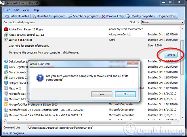 The wizard supports installation, removing many software at the same time in Windows Picture 8