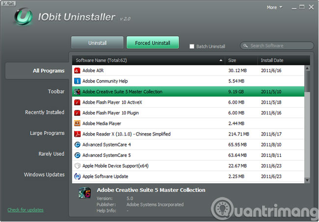 The wizard supports installation, removing many software at the same time in Windows Picture 9