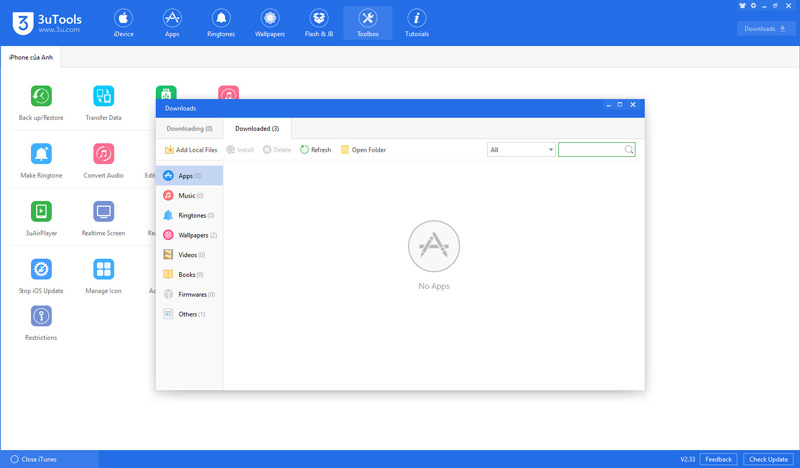 There are 3uTools v2.33, support for downgrade to 64-bit devices and jailbreak iOS 12 Picture 5