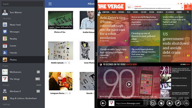 There is an official Facebook application for Windows 8.1 Picture 6