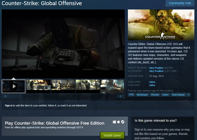 There was a free version of the popular FPS game CS: GO, invited to experience Picture 2