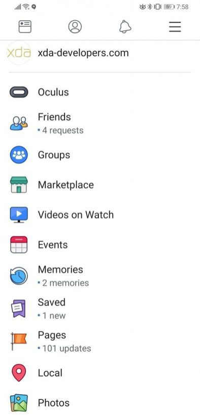 This is the all-new white interface of the Facebook application on Android, being tested Picture 3