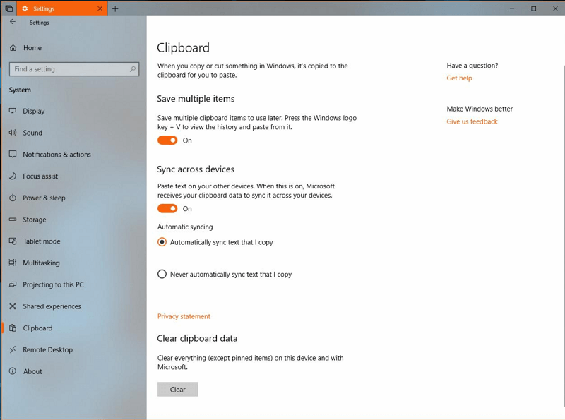 This is the new borderless Clipboard of Windows 10 Picture 1