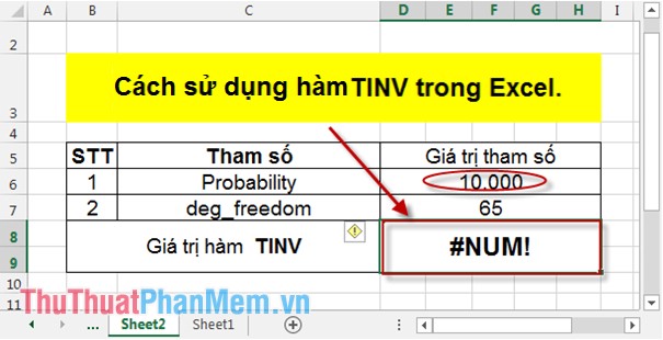TINV function - The function returns the inverse of the Student's t-distribution in Excel Picture 4