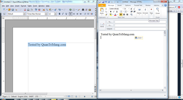Tip copy / paste in Microsoft Outlook Picture 6