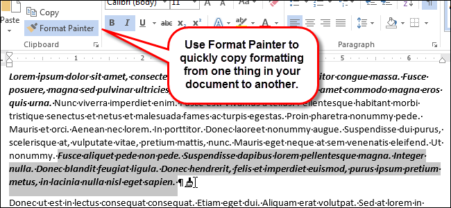 copy text formatting in word