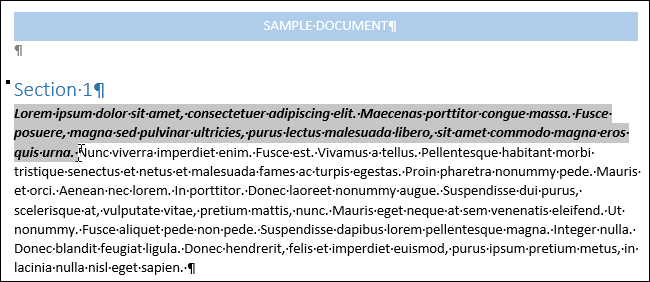 Tips for copying fast and efficient paragraph formatting in Word Picture 2