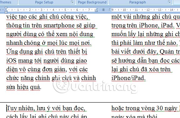 Tips for handling columns in Microsoft Word Picture 10