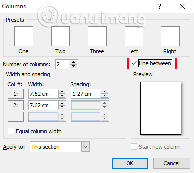 Tips for handling columns in Microsoft Word Picture 6